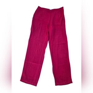 Armani Red Silk Pants Size 8 Missing Button Otherwise EUC